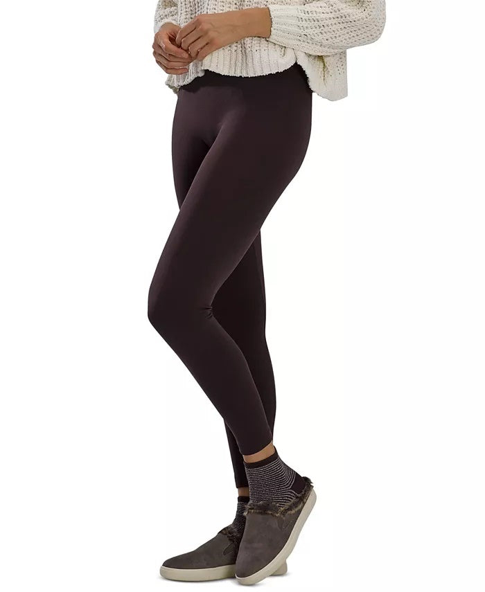 Conjunto de 2 peças de leggings e meias Hue Let's Get Cozy para mulheres, preto, tamanho pequeno e médio
