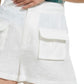 Shorts estampados Guess Lilla femininos, branco, tamanho 2