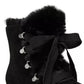 Botas de salto plataforma Steve Madden Wharton de pele sintética para mulheres, pretas, tamanho 8,5 M