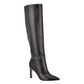 Botas de salto alto Nine West Maxim Tall femininas, pretas, couro de crocodilo, tamanho 7 M