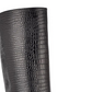 Botas de salto alto Nine West Maxim Tall femininas, pretas, couro de crocodilo, tamanho 7 M