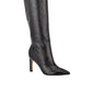 Botas de salto alto Nine West Maxim Tall femininas, pretas, couro de crocodilo, tamanho 7 M