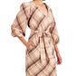 Vestido envelope feminino com mangas bufantes da INC International Concepts, dourado, tamanho 10