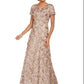 Vestido de festa feminino Alex Evenings Rosette A, marrom, tamanho 8