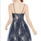 Vestido infantil Blondie Nites Glitter Fireworks Fit &amp; Flare Azul Tamanho 1