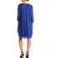 Vestido e jaqueta R &amp; M Richards femininos com bainha de renda enfeitada