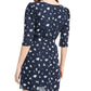 Vestido floral Trixxi Junior's A Line Azul Marinho Tamanho Médio