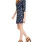 Vestido floral Trixxi Junior's A Line Azul Marinho Tamanho Médio