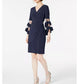 Vestido envelope feminino R &amp; M Richards com strass falso, azul-marinho, tamanho 16