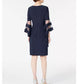Vestido envelope feminino R &amp; M Richards com strass falso, azul-marinho, tamanho 16