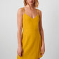 Vestido feminino French Connection Whisper com decote em V e saia envelope, marrom, tamanho 4