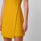 Vestido feminino French Connection Whisper com decote em V e saia envelope, marrom, tamanho 4