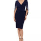 Vestido feminino Betsy &amp; Adam com decote drapeado nas costas, turquesa, tamanho 6