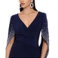 Vestido feminino Betsy &amp; Adam com decote drapeado nas costas, turquesa, tamanho 6