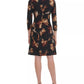 Vestido floral Miranda feminino Tommy Hilfiger, cor carvão, tamanho 6