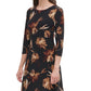 Vestido floral Miranda feminino Tommy Hilfiger, cor carvão, tamanho 6