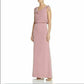 Vestido feminino Adrianna Papell Bluson com decote careca, rosa, tamanho 14