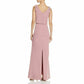 Vestido feminino Adrianna Papell Bluson com decote careca, rosa, tamanho 14
