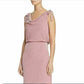 Vestido feminino Adrianna Papell Bluson com decote careca, rosa, tamanho 14
