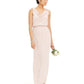 Vestido feminino Adrianna Papell Bluson com decote careca, rosa, tamanho 8