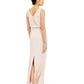 Vestido feminino Adrianna Papell Bluson com decote careca, rosa, tamanho 8
