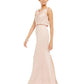 Vestido feminino Adrianna Papell Bluson com decote careca, rosa, tamanho 8