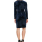 Vestido tubinho franzido feminino DKNY azul tamanho 16