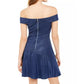Vestido metálico tomara que caia Teeze Me Junior, azul, tamanho 5