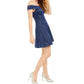 Vestido metálico tomara que caia Teeze Me Junior, azul, tamanho 5