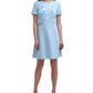 Vestido feminino HARPER ROSE com botões frontais e corte A, azul, tamanho 8