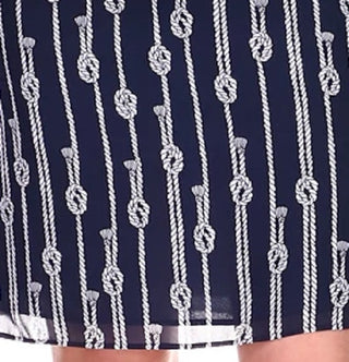 Vestido listrado marinheiro feminino Michael Kors azul tamanho extragrande