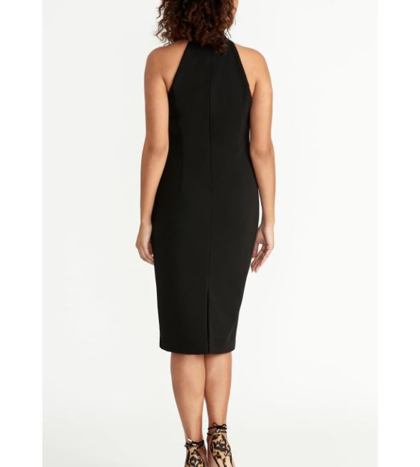 Vestido justo com alças finas Rachel Roy feminino, preto, tamanho extragrande