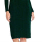 Vestido justo cruzado Simone da Rachel Roy para mulheres, verde, tamanho médio