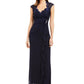 Vestido de renda feminino Connected, azul marinho, tamanho 6