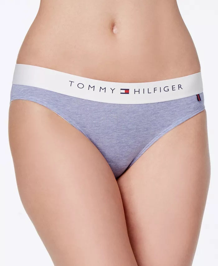 Biquíni Tommy Hilfiger Cotton Lounge Logo Feminino R14T Cinza Tamanho P