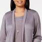 Vestido plus size e jaqueta metálica feminino R &amp; M Richards, tamanho 20W, prateado