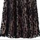 Vestido longo feminino Xscape Plus com flores 3D, preto, nude, tamanho 18W