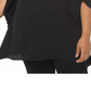 Top feminino Michael Kors Plus com alça de ombro, preto, tamanho 1X