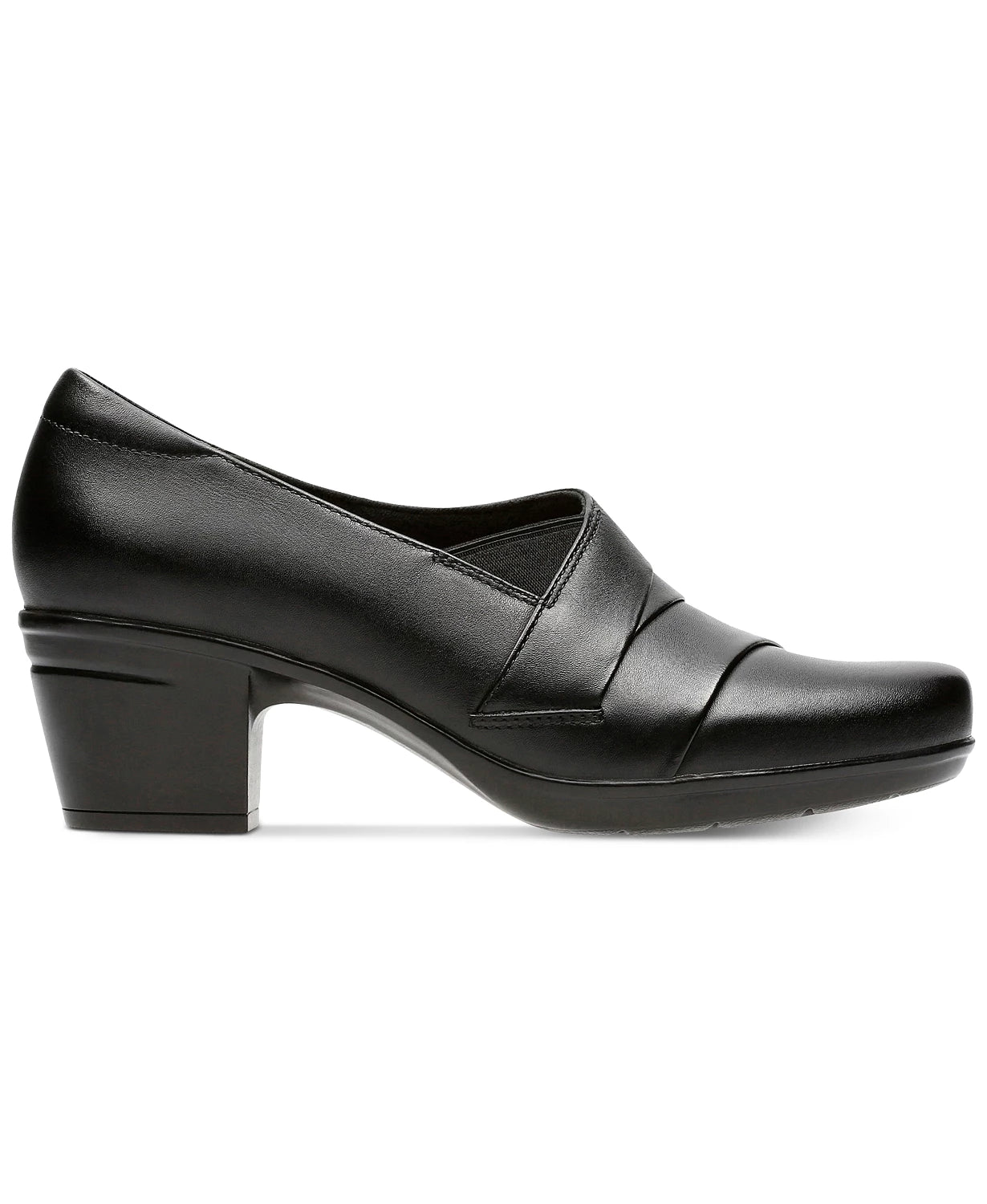 Clarks Collection Emslie Warbler Leather Shooties Sapatos Femininos Pretos Tamanho 7,5 M