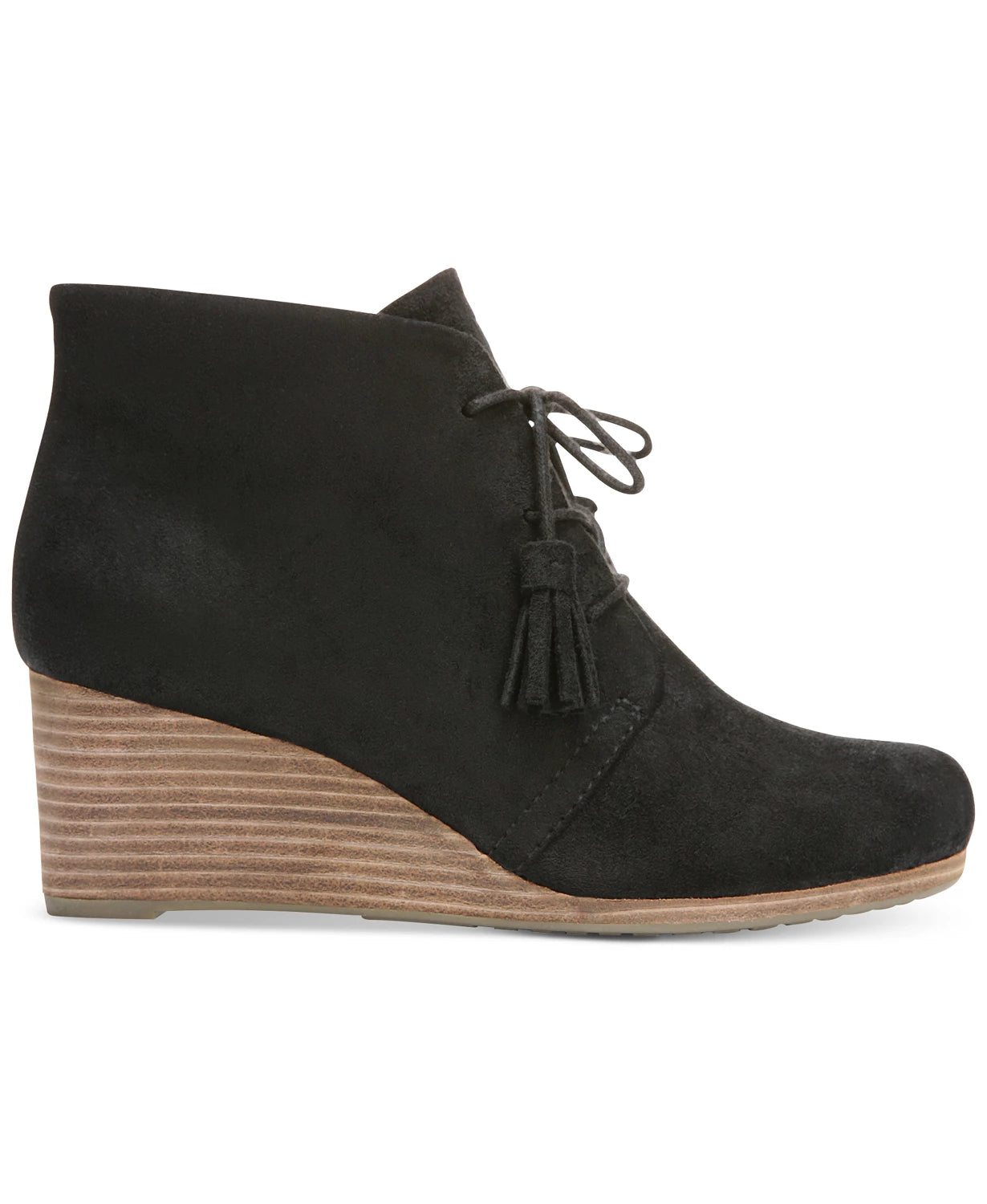 Botas femininas Dr. Scholl's Dakota Wedge, pretas, tamanho 7,5 M
