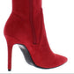 Botas de salto alto Jessica Simpson Livelle Tall Stiletto femininas, vermelhas, tamanho 5,5 M