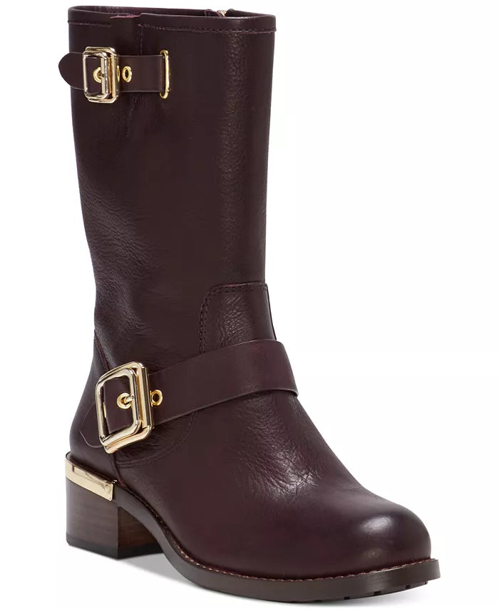 Botas femininas Vince Camuto Windy Moto, calçados femininos cáqui, tamanho 7 M
