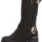 Botas de motociclista femininas Vince Camuto Windy, pretas, tamanho 6,5 M