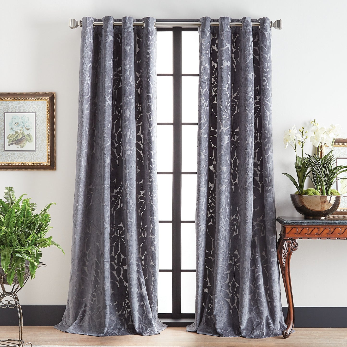 Sherwood Velvet Grommet Curtain Panel Pair by Martha Stewart
