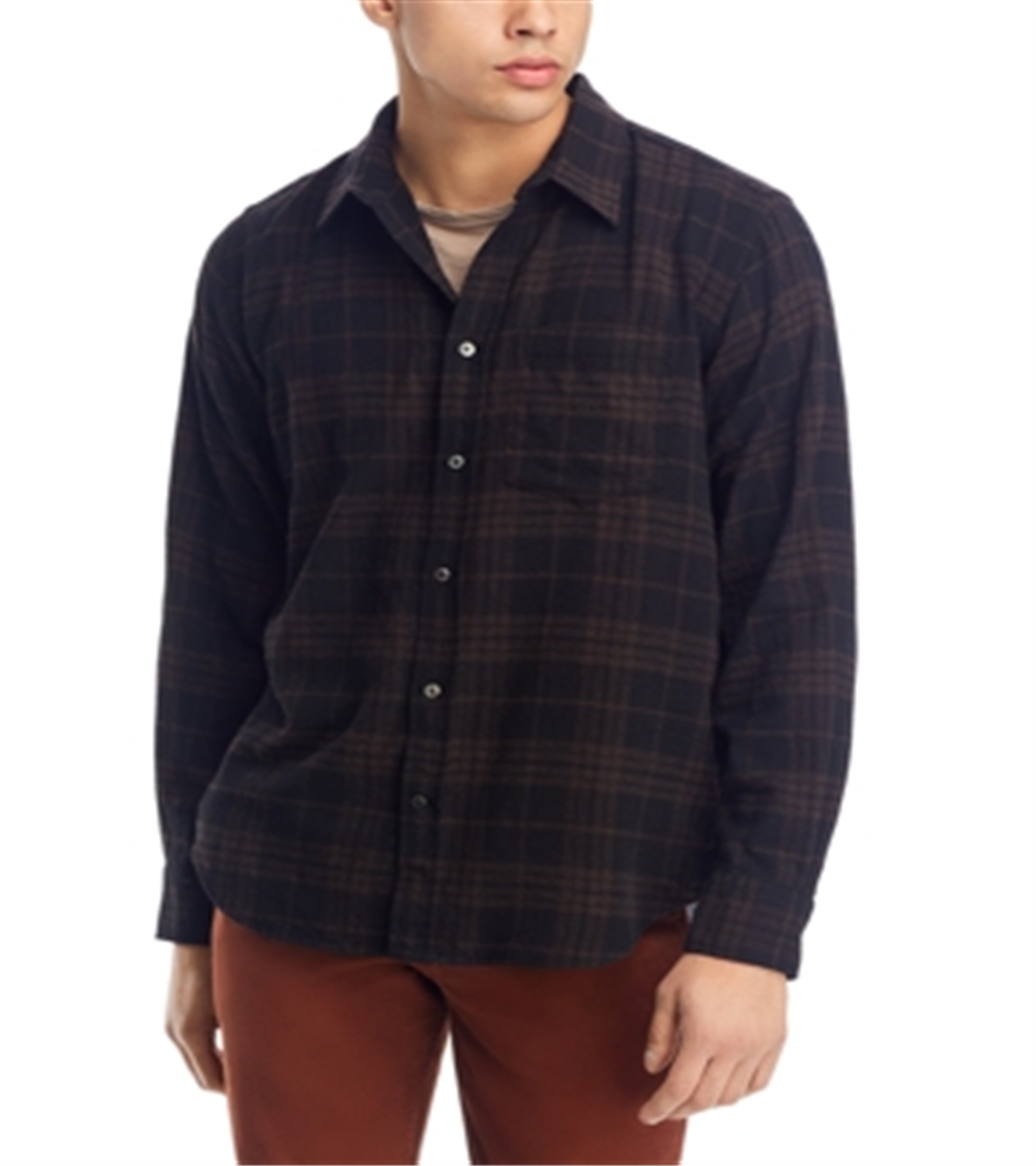 Camisa xadrez Algot Relaxed Fit da Norse Projects, marrom, tamanho G