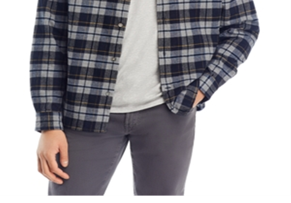 Camisa xadrez de flanela Carsten da Norse Projects cinza
