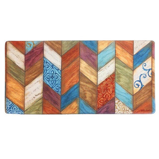 Tapete antifadiga em relevo de 20" x 39" (Chevron rústico)