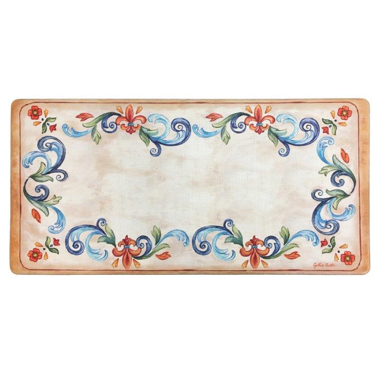 Tapete de chão grande antifadiga em relevo Tuscan Fleur de 20" x 39"
