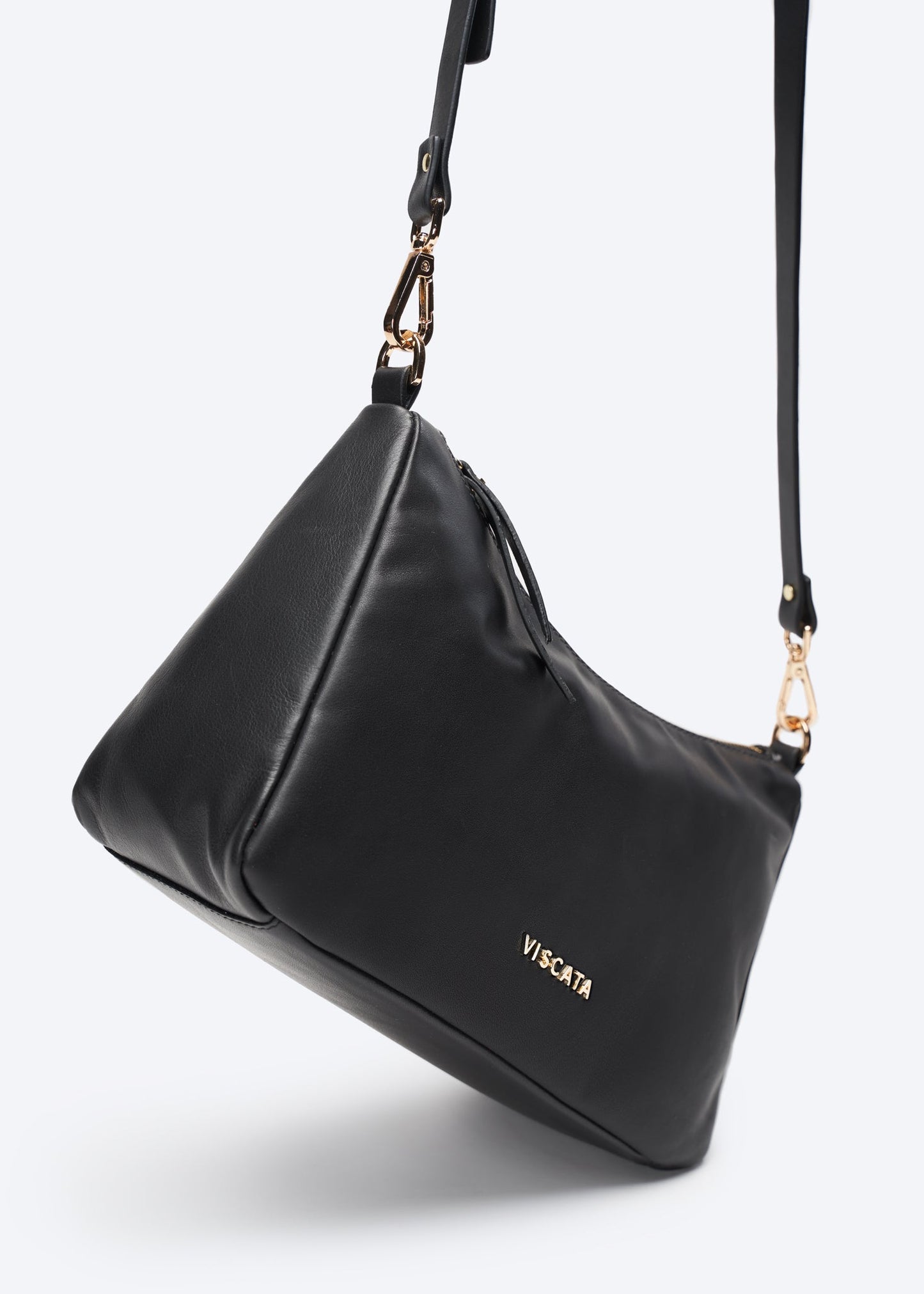 Linda bolsa transversal de couro