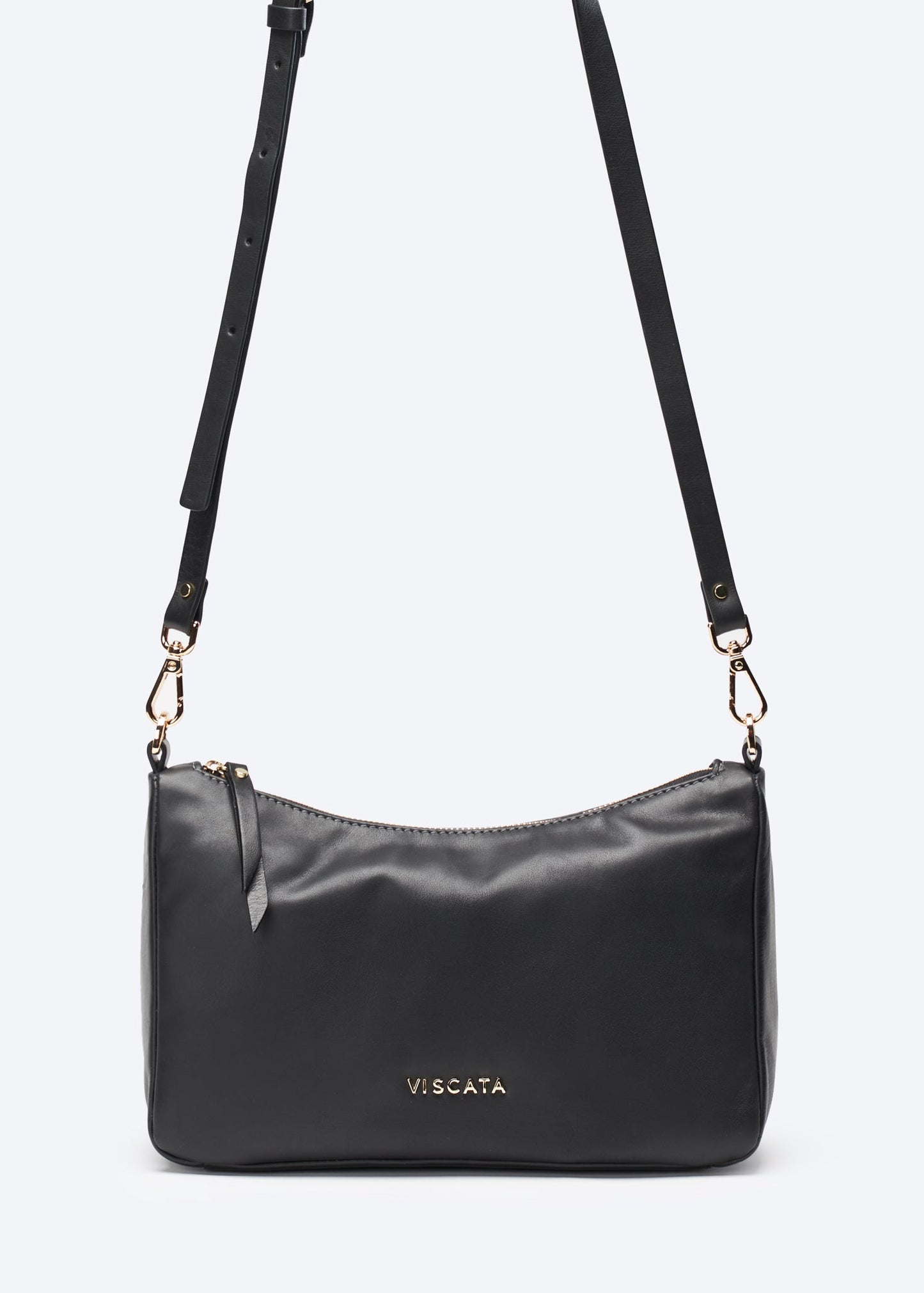 Linda bolsa transversal de couro